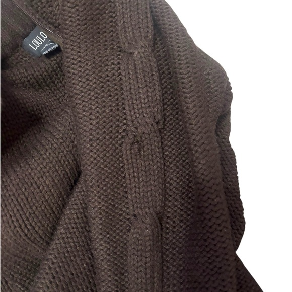 Lou‎ Lou Brown Kit Oversized Sweater L Women Fall Casual Lagenlook Zipper Heavy - Picture 10 of 10